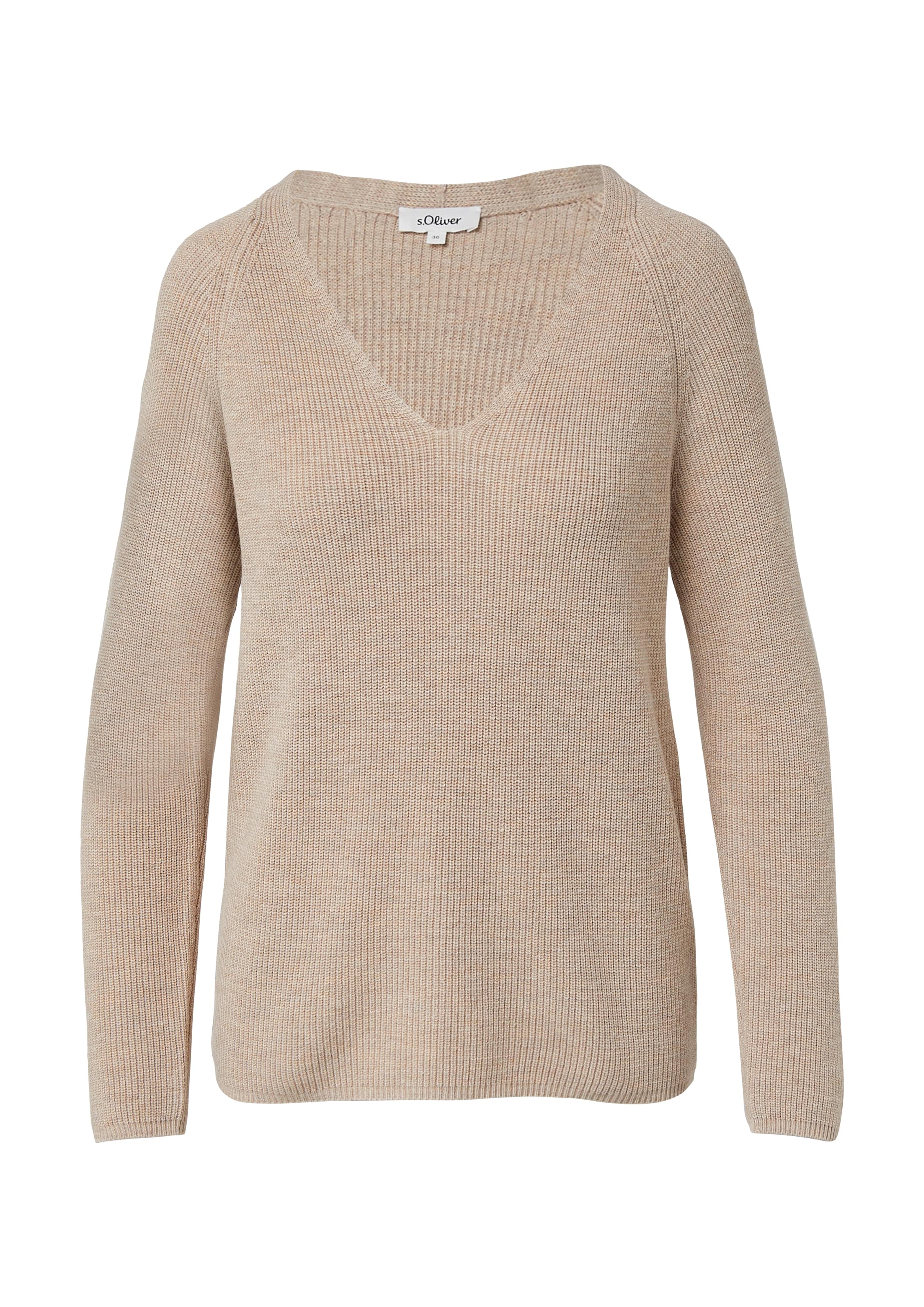 s.Oliver Trui in Beige: voorkant