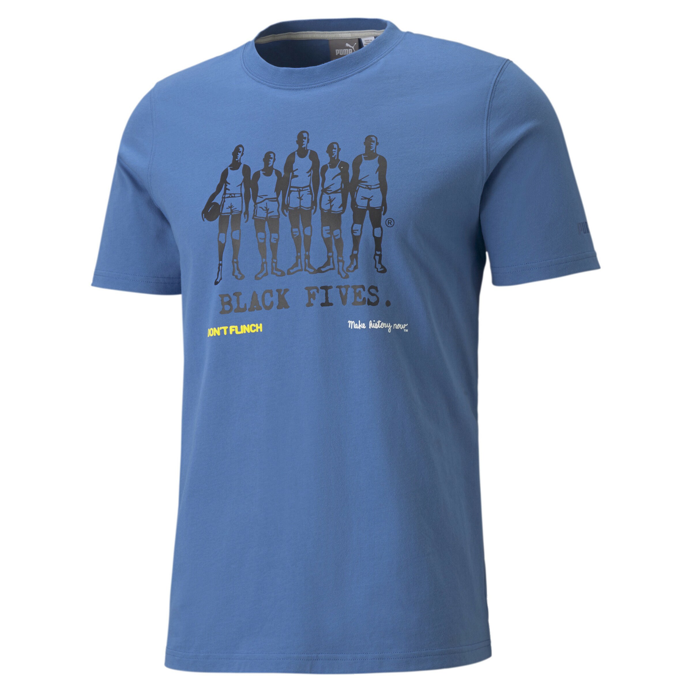 PUMA - Camisa funcionais 'BLACK FIVES' em azul: frente