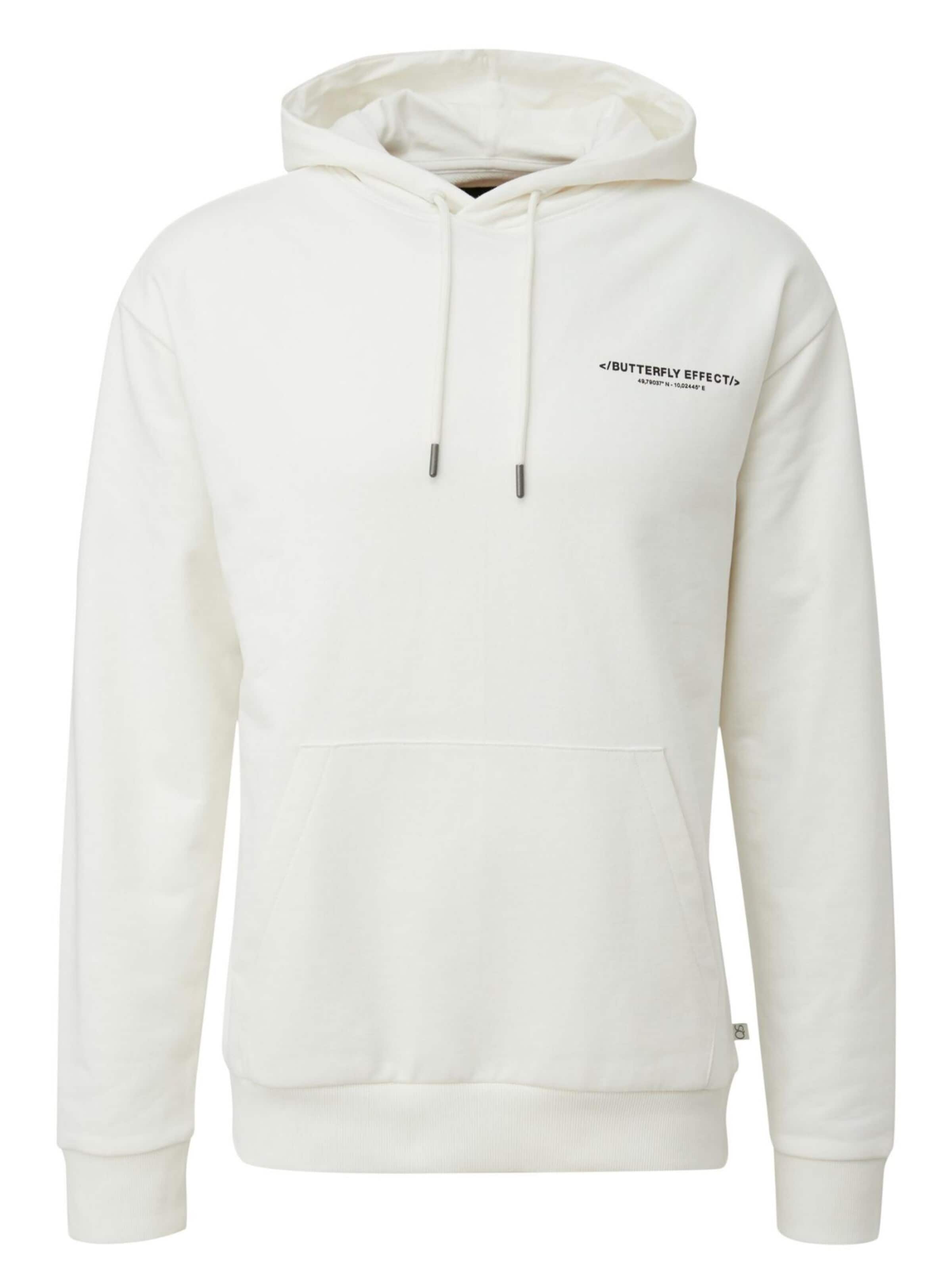 Sweat-shirt QS en blanc : devant