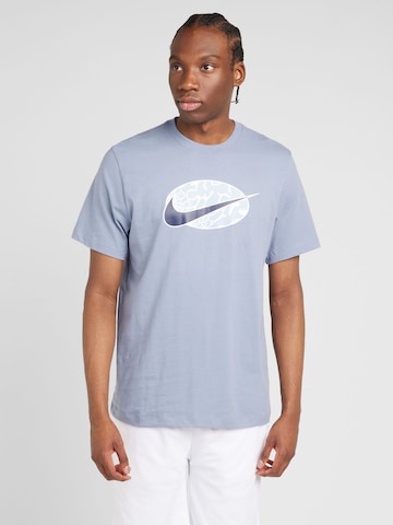 Nike Sportswear T-shirt 'SWOOSH' i blå: framsida