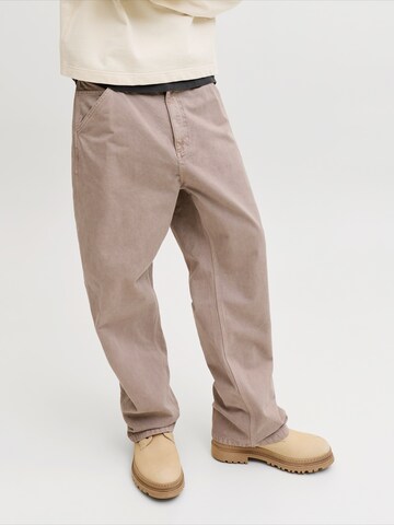 JACK & JONES Wide Leg Bukser 'JPSTALEX RAYE WORKER' i brun