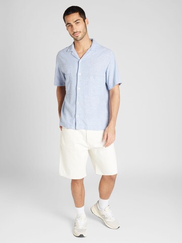 Coupe regular Chemise 'CAIRO' JACK & JONES en bleu