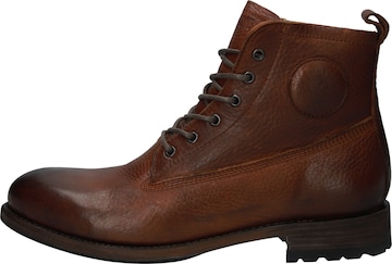 BLACKSTONE - Botas com atacadores 'BRETT' em castanho: frente