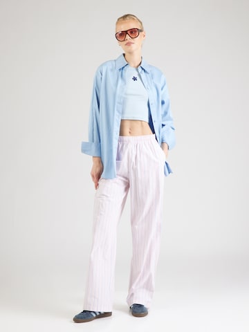 Abercrombie & Fitch Wide leg Broek in Roze