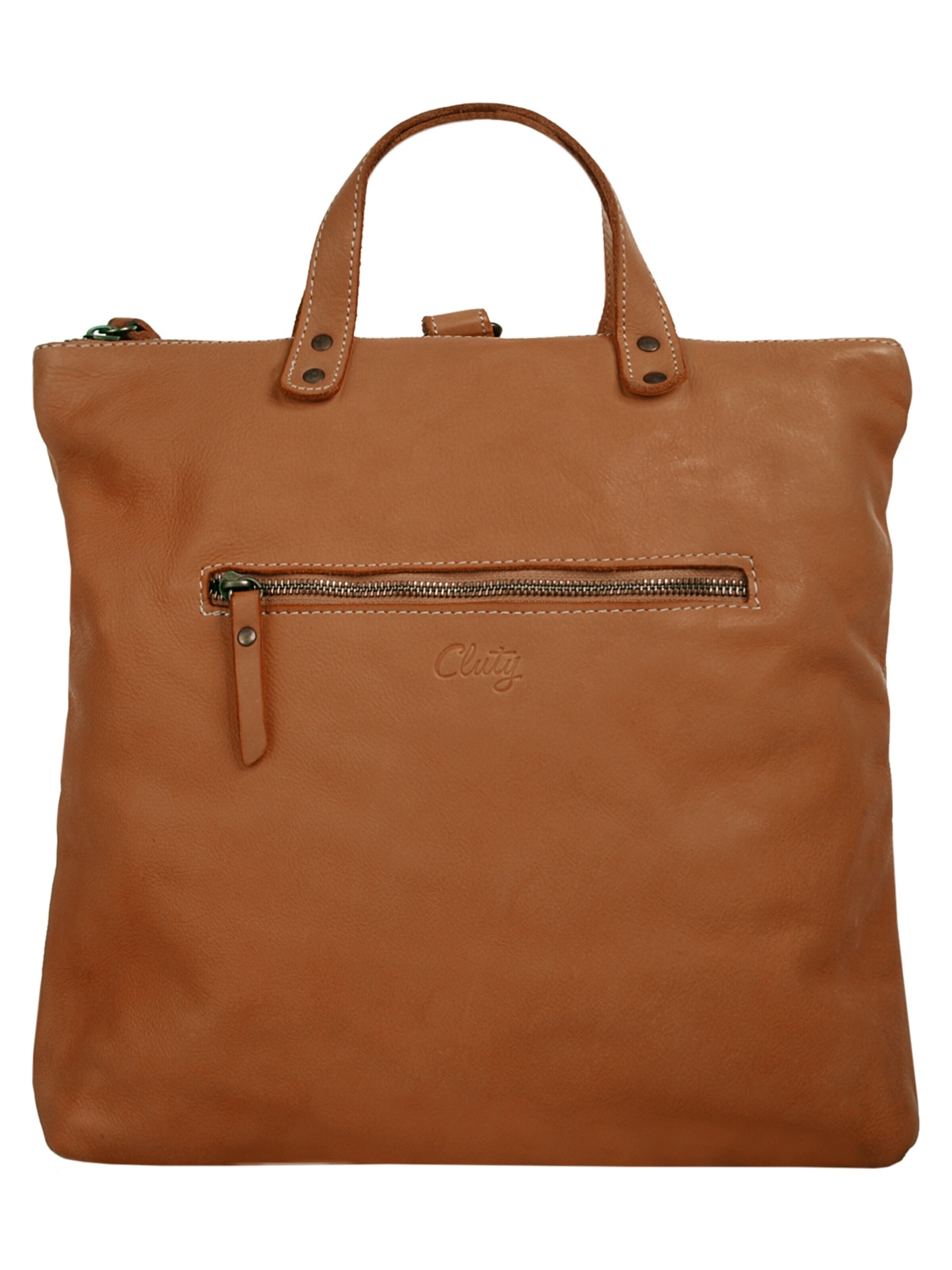 Cluty - Bolso de hombro en marrón: frente