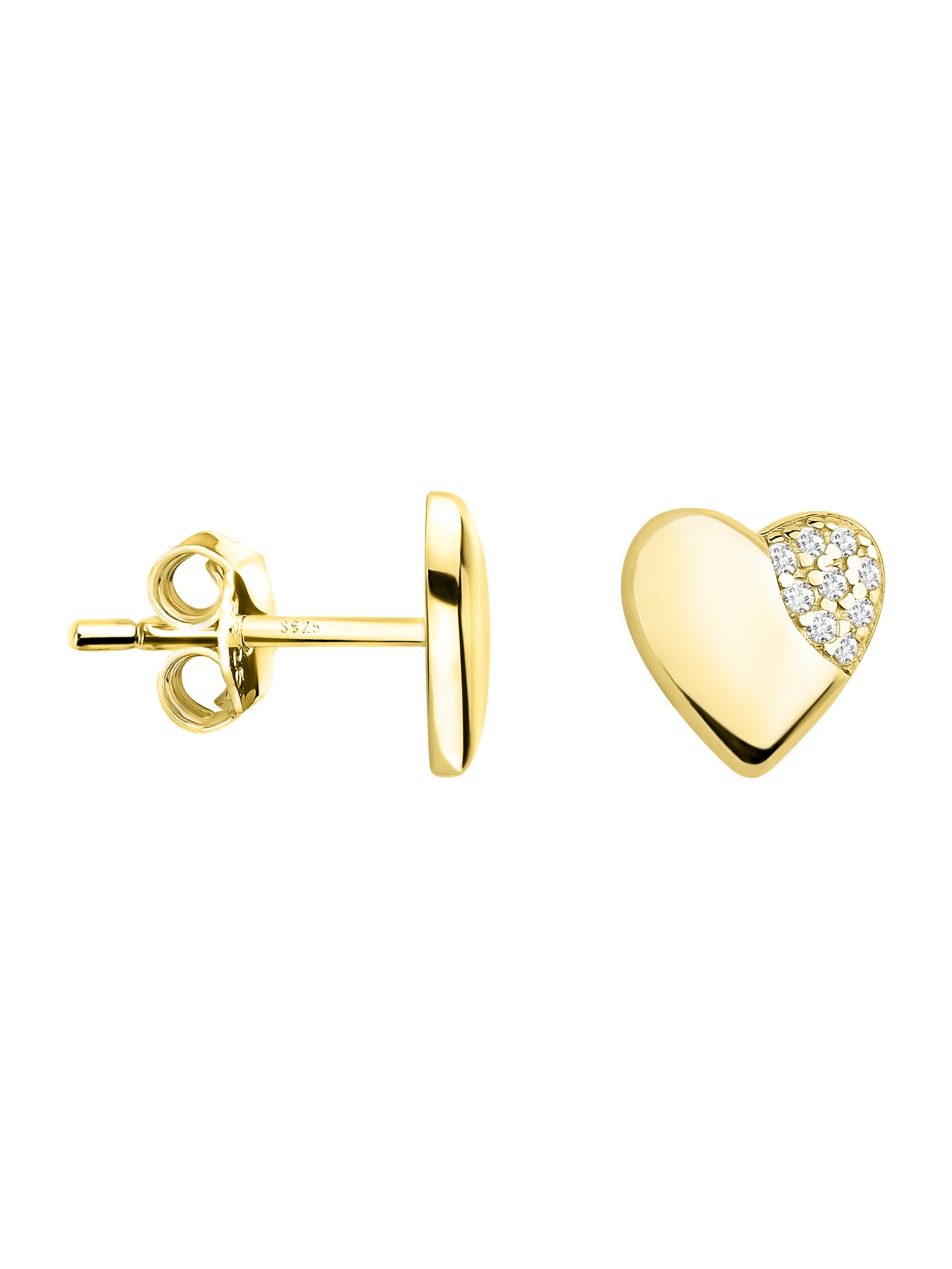 Sofia Milani Ohrringe 'Heart'‌‌‌‌‌‌ in Gold: Vorderseite