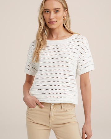 WE Fashion - Jersey en blanco