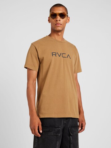 RVCA - Camiseta en marrón: frente