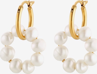 Heideman Ohrringe 'Lara' in gold / perlweiß, Produktansicht