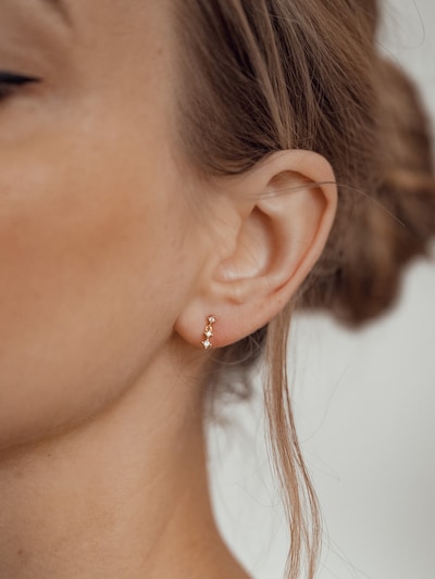 Hey Happiness Earrings 'Trio Drop' in Gold, Item view