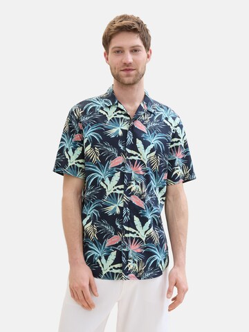 Coupe regular Chemise TOM TAILOR en bleu