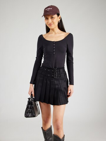 Body a maglietta di Monki in nero: frontale