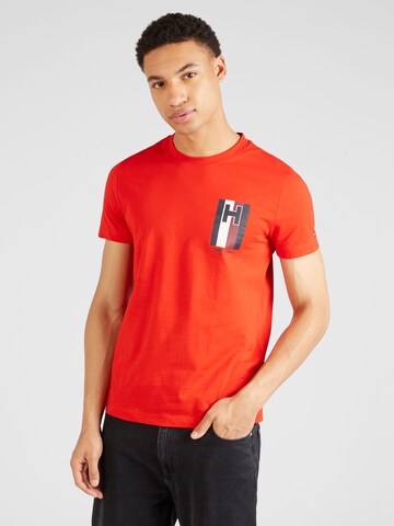 TOMMY HILFIGER - Camisa em vermelho: frente