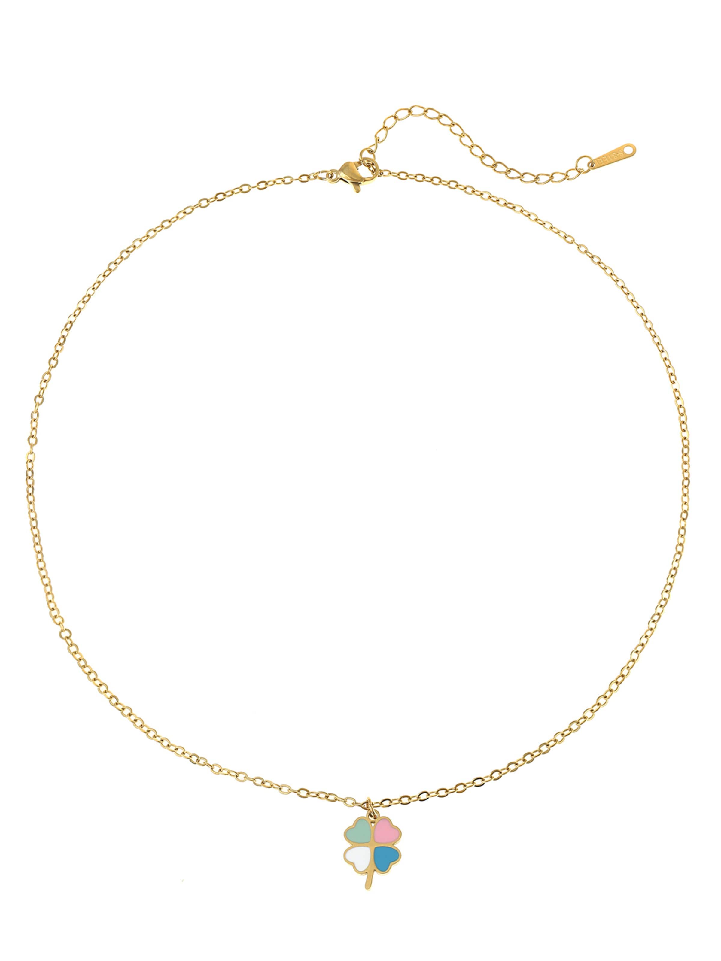 Made by Nami Necklace 'Kleeblatt' in Gold: front