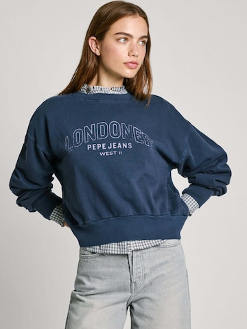 Pepe Jeans Sweatshirt in Blauw: voorkant