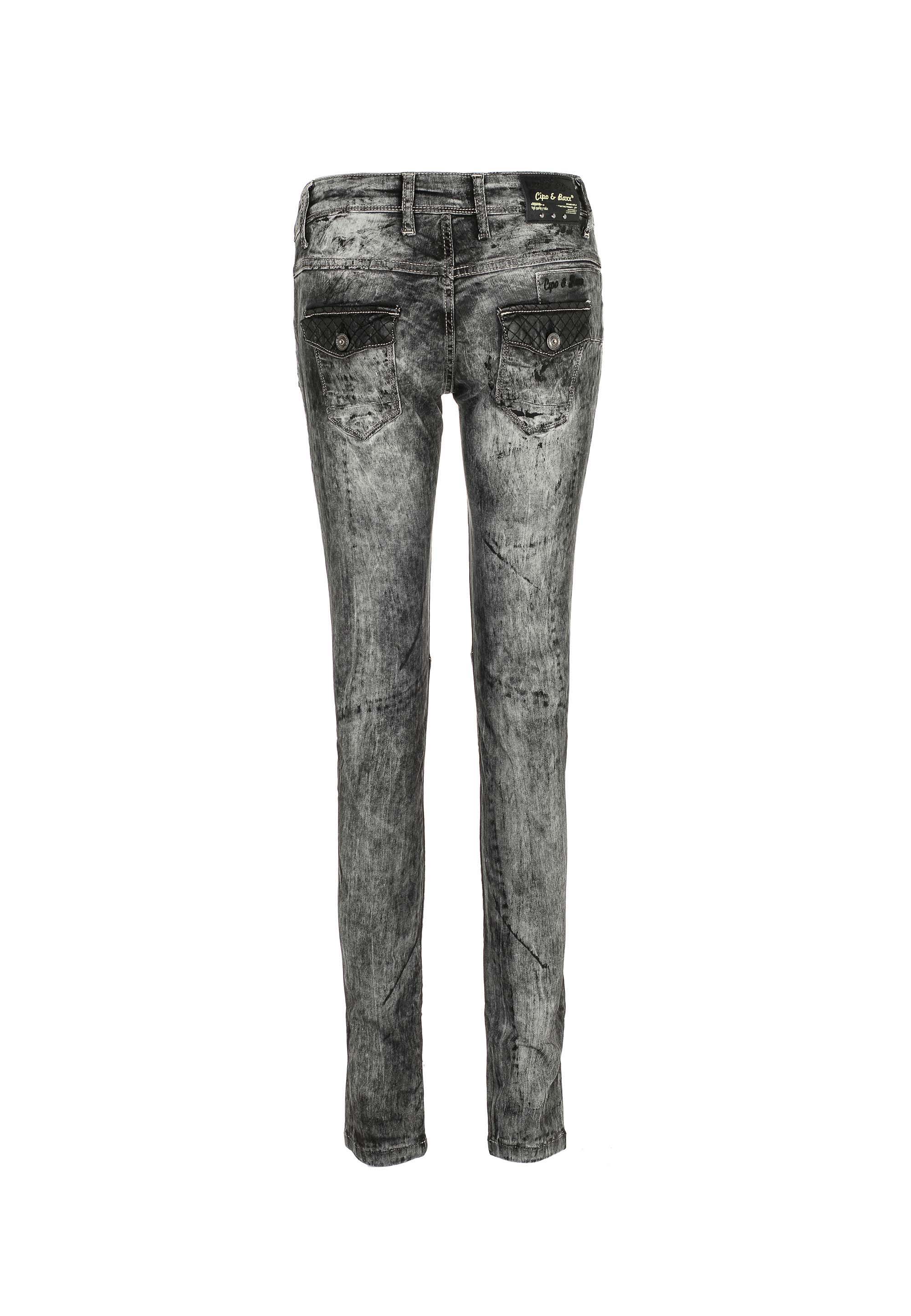 CIPO & BAXX Jeans in Anthrazit, Grau 