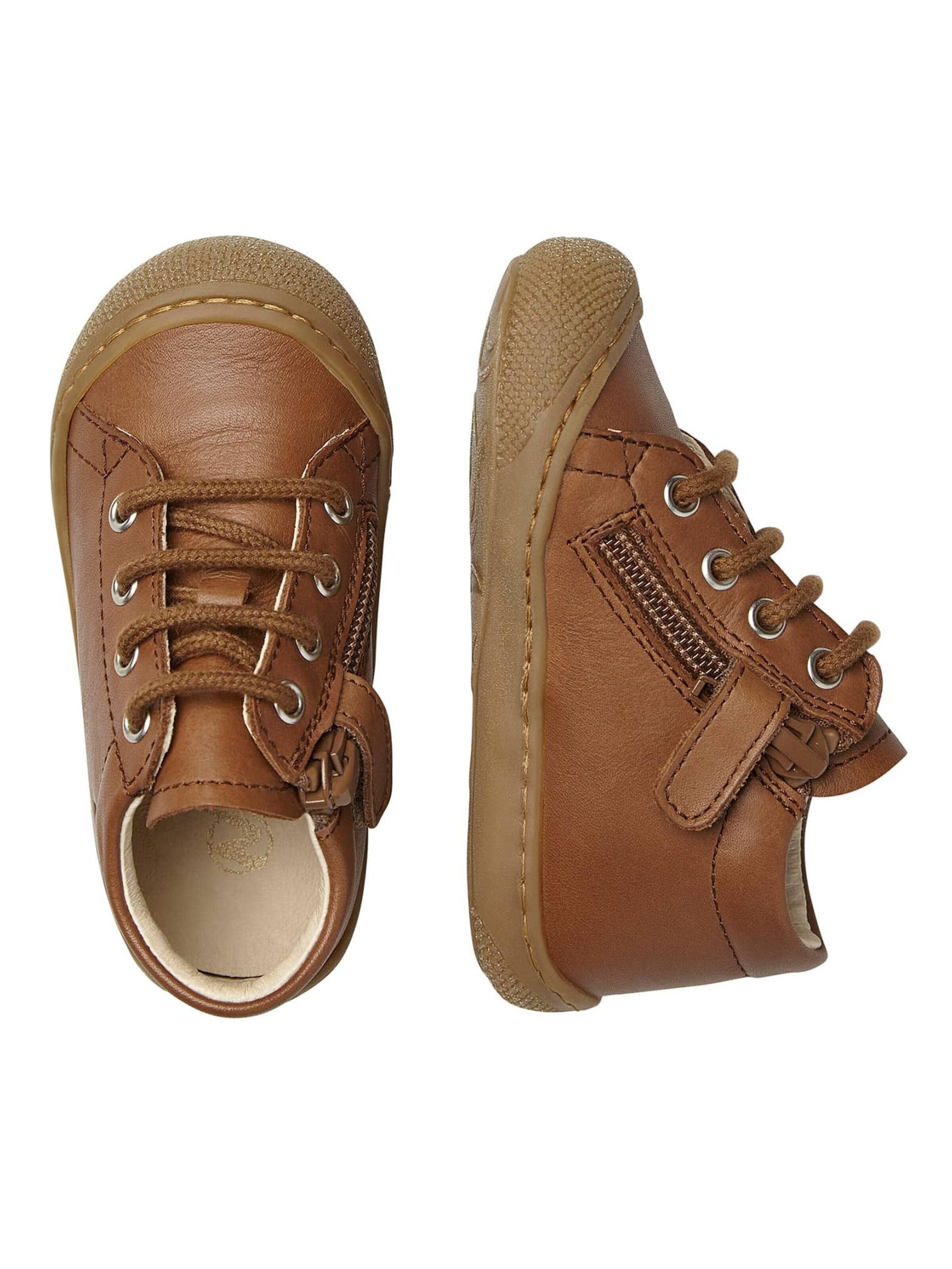 NATURINO Lage schoen 'COCOON ZIP' in Bruin
