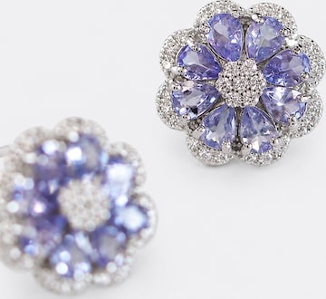 LanLiviaNaušnice 'Tanzanite Stone Flower Ear Studs' - ljubičasta boja: prednji dio
