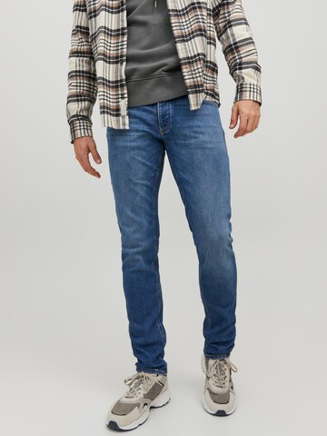 JACK & JONES Slimfit Jeans 'Liam' in Blauw: voorkant