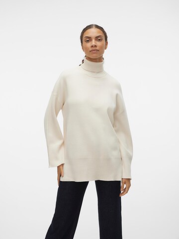 VERO MODA Sweter 'GOLD NEEDLE' w kolorze beżowy