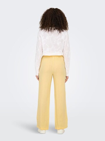 JDY Wide leg Pants 'JDYTheis' in Yellow