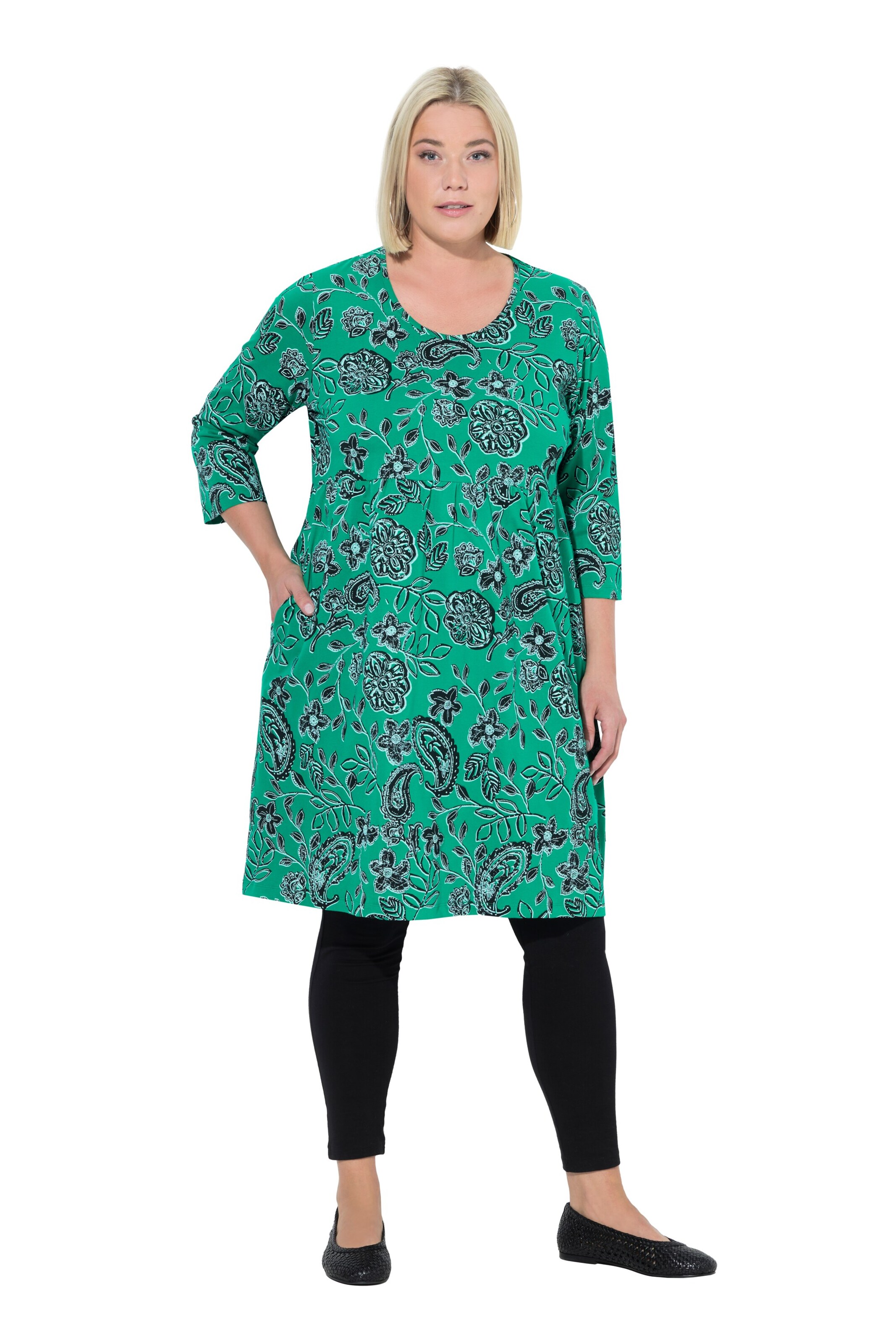 Ulla Popken Kleid in Grün: Vorderseite