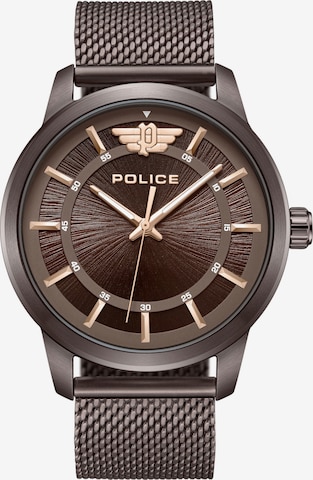 Montre à affichage analogique 'RAHO' POLICE en marron : devant