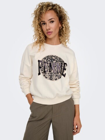 ONLY Sweatshirt in Beige: Vorderseite