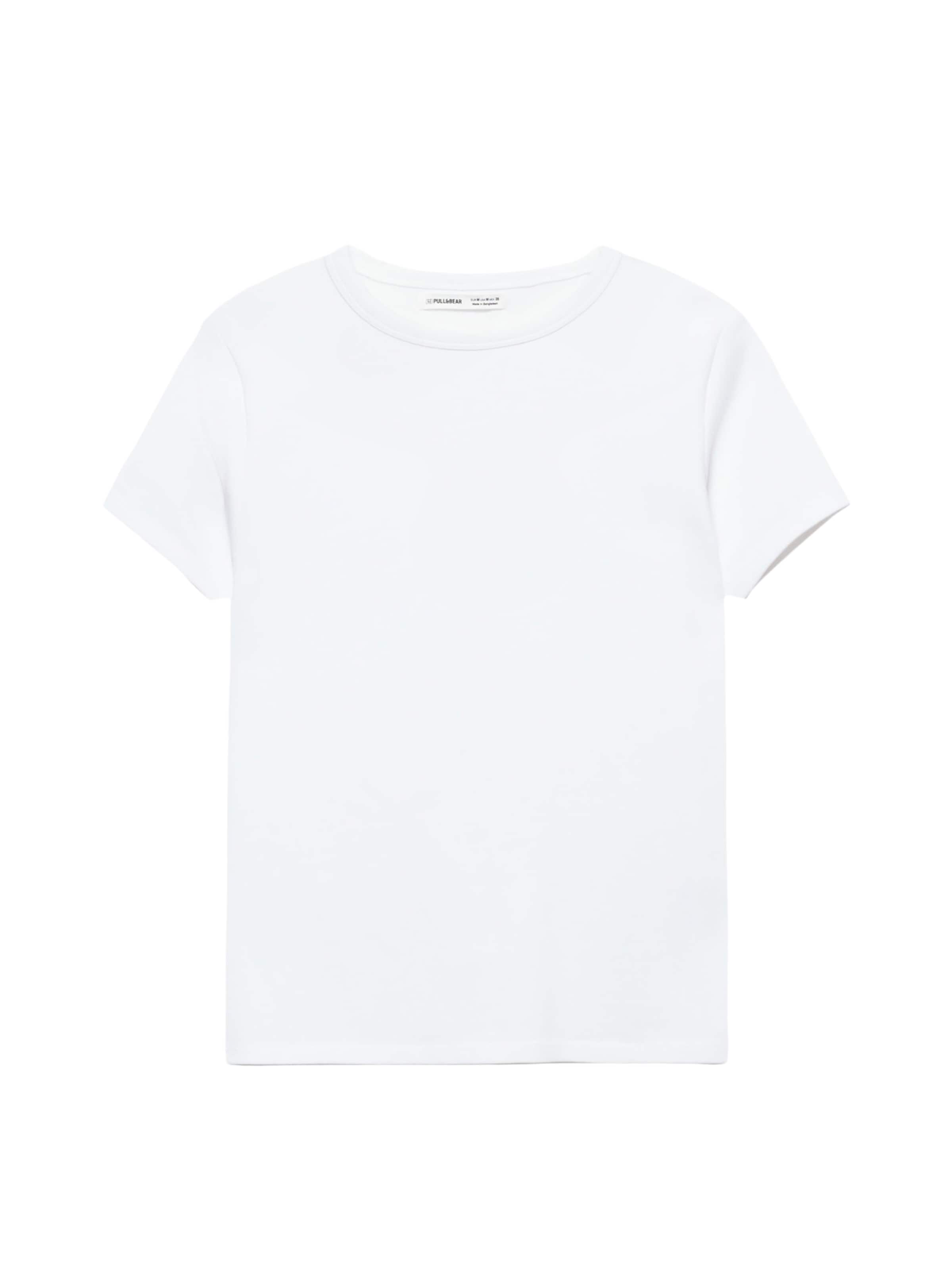 Pull&Bear Тениска в размер XS в бяло, Преглед на продукта