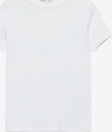 Tricou de la Pull&Bear pe alb: față