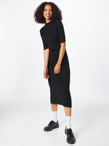 Calvin Klein Knitted dress in Black: front