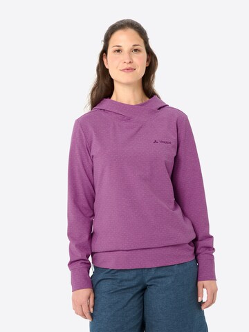 VAUDE Sports sweatshirt 'Tuenno' in Purple: front