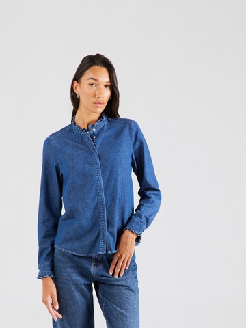 VERO MODA Blouse 'HAILEY' in Blauw: voorkant