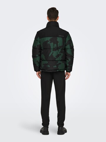 Only & Sons Winter Jacket 'ONSMELVIN' in Green