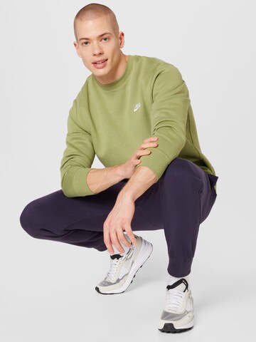 Nike Sportswear Klasický střih Mikina 'Club Fleece' – zelená