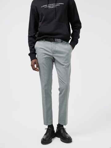 J.Lindeberg Regular Trousers with creases 'Grant' in Grey: front