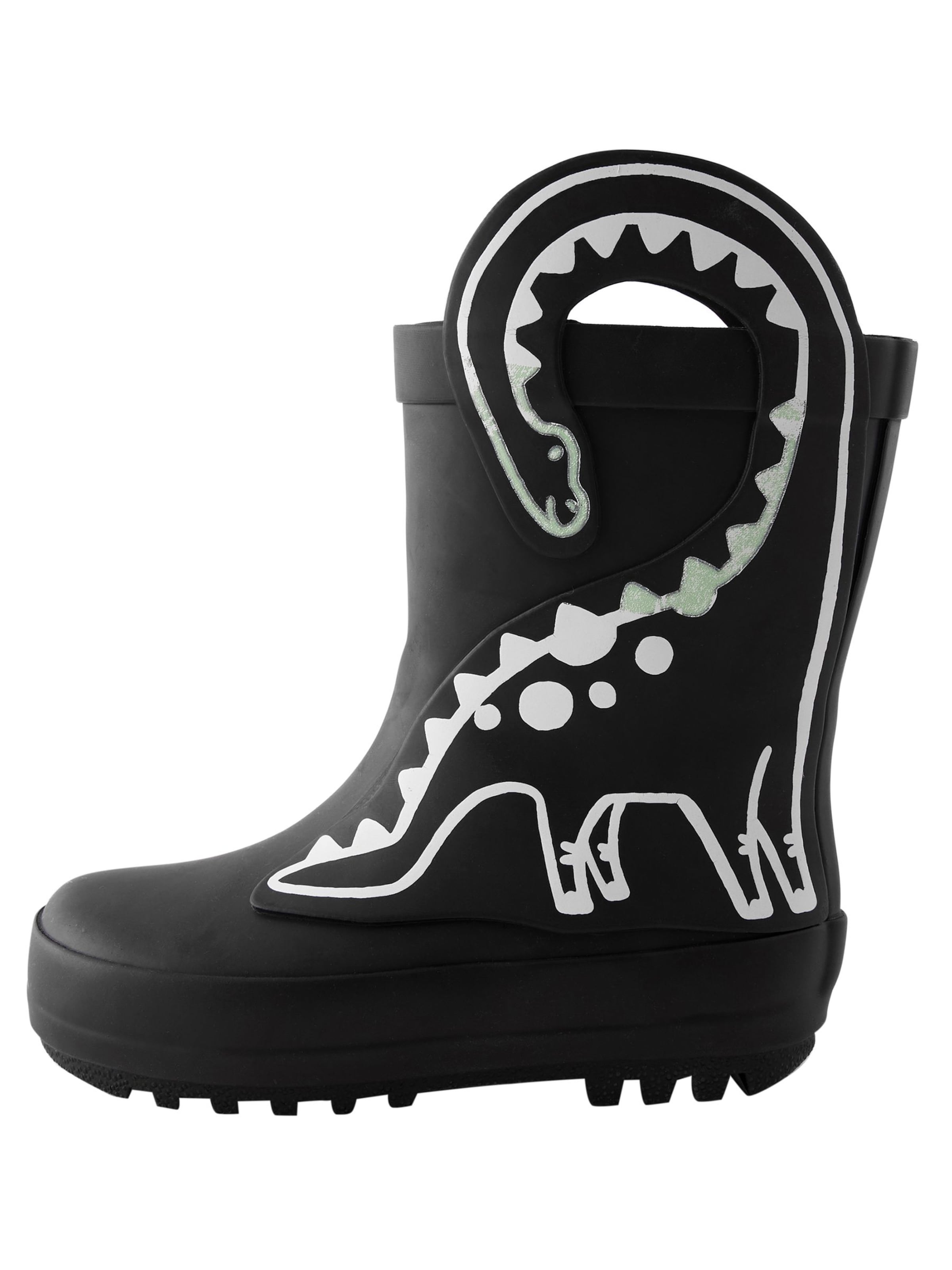 Next Гумени ботуши в черно: отпред