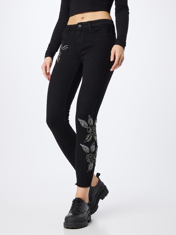 Skinny Jean 'Blush' ONLY en noir : devant
