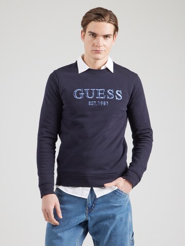 GUESS Μπλούζα φούτερ 'Beau' σε μπλε: μπροστά