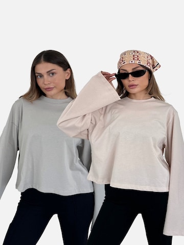 T-shirt C&City en beige : devant