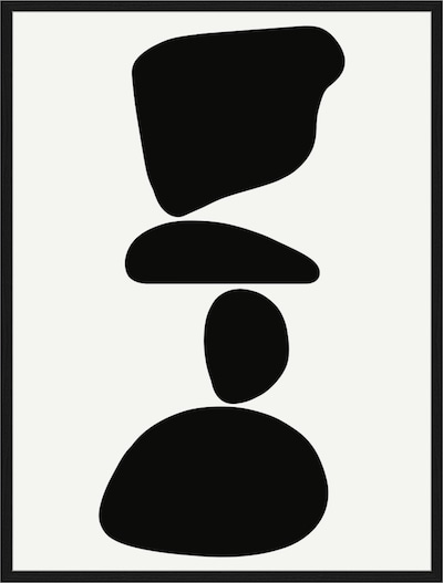 Liv Corday Bild 'Stones Tower' in schwarz / weiß, Produktansicht