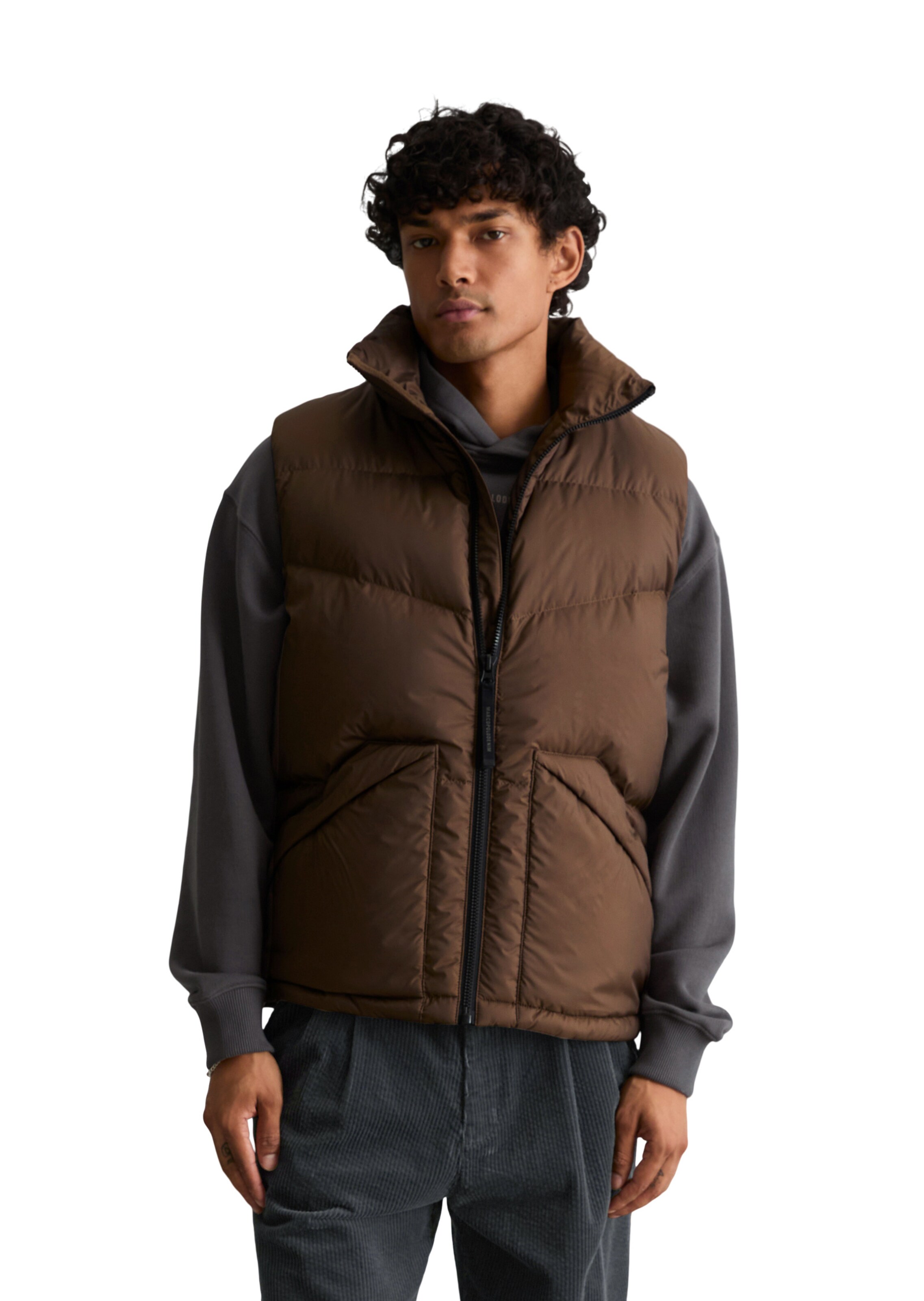 Gilet Marc O'Polo DENIM en marron : devant