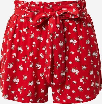 HOLLISTER Shorts in grün / rot / weiß, Produktansicht