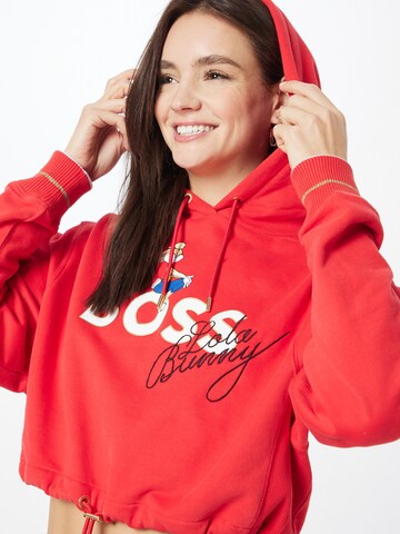 Sweat-shirt 'Eloria' BOSS Black en rouge