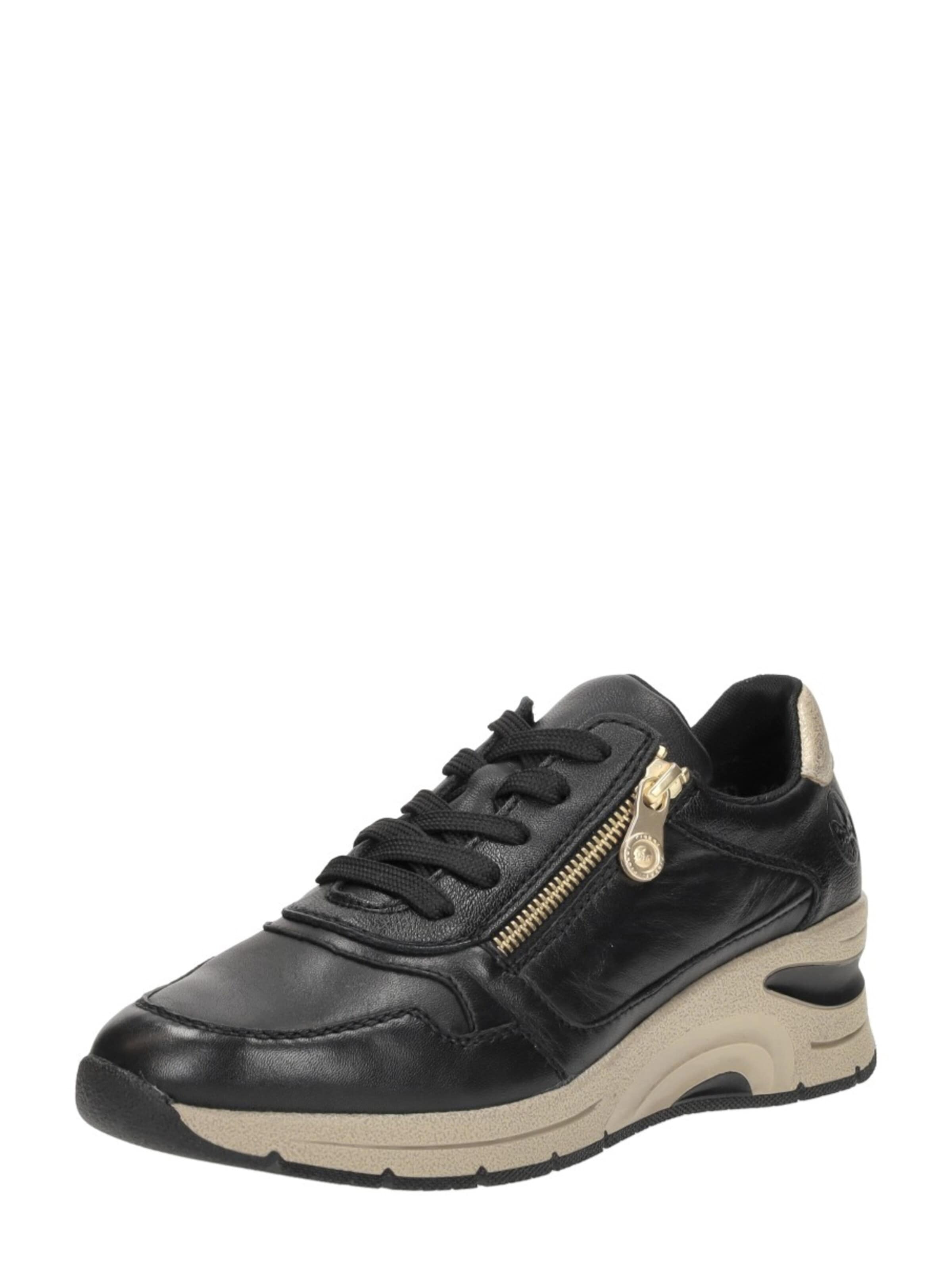 Baskets basses Rieker en noir : devant