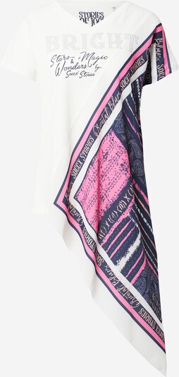 Soccx Shirt in de kleur Navy / Pink / Wit, Productweergave