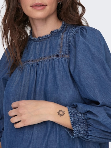 Only Maternity Jurk 'Alaia' in Blauw