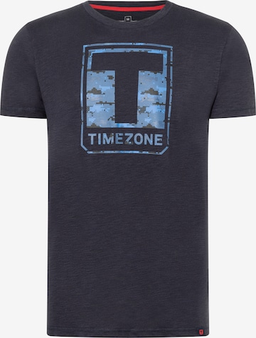 TIMEZONE Shirt 'Camo Pixel' in Blue: front