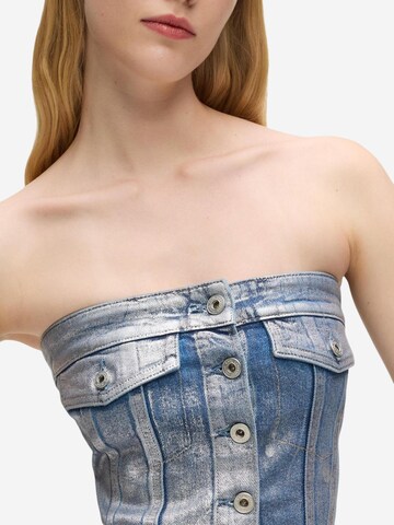 Top 'KLJ Denim Bustier B1W11023' di KARL LAGERFELD JEANS in argento