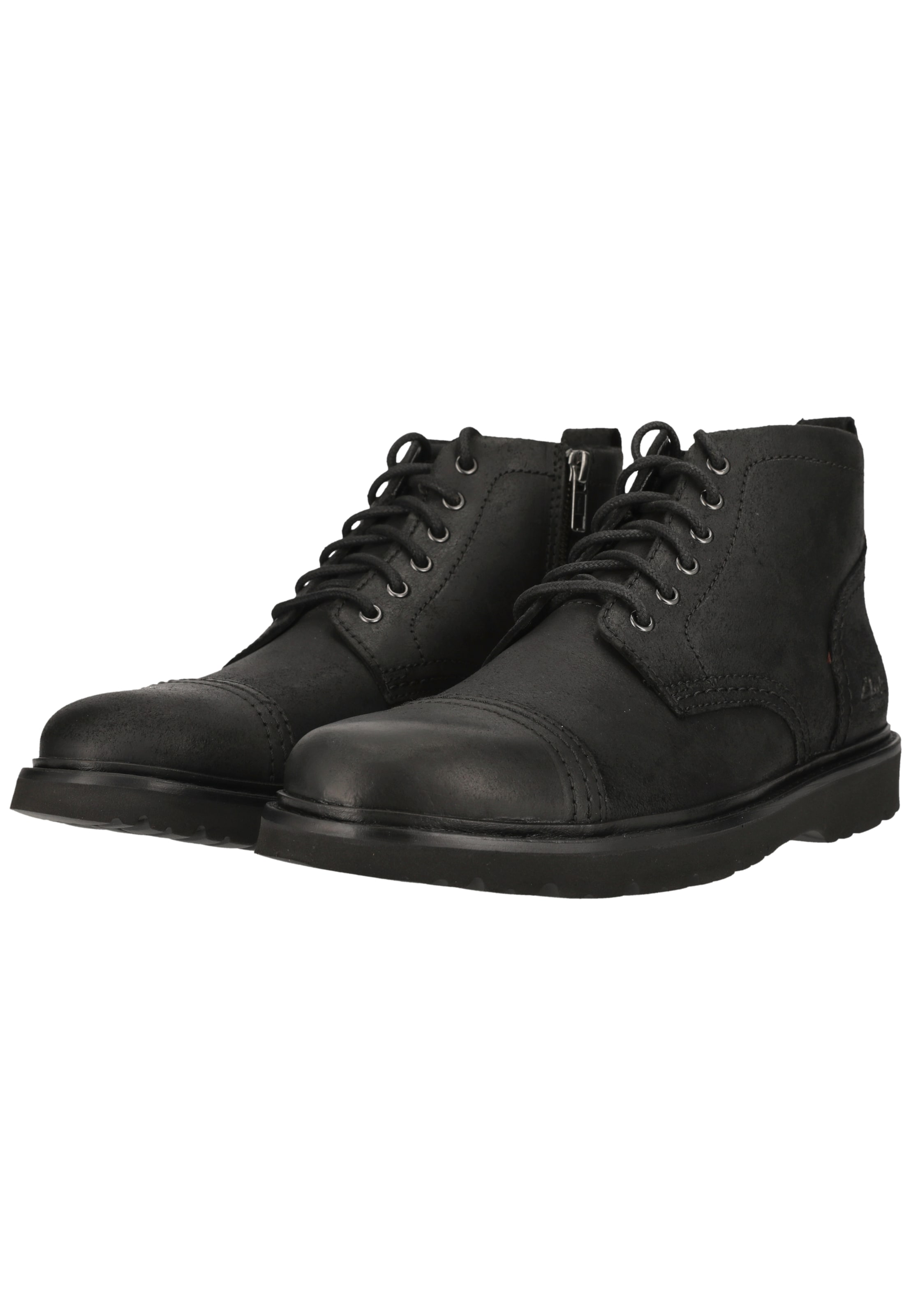 CLARKS Schnürboots 'Weltridge Zip' in Schwarz